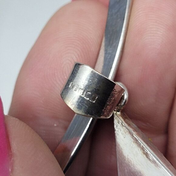 Artisan 925 Teardrop Multicolor Micro Mosaic Crystal Torque Necklace Earring Set - Picture 16 of 16